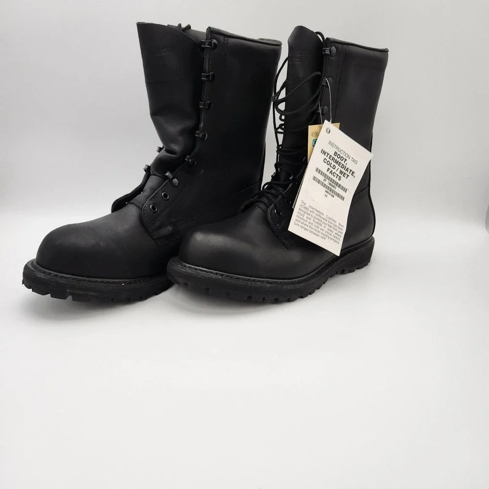 Belleville Combat Boots Men 10 R Black Gore-Tex Vibram Military ICWB Vintage